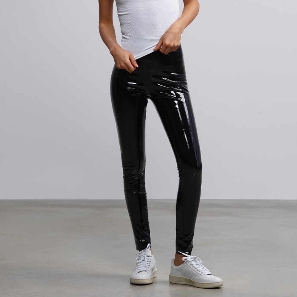 Commando Black Faux Patent Leather Legging S